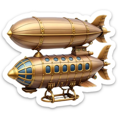 Steampunk Airship sticker
