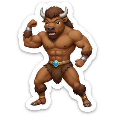 bison qui danse le rock sticker