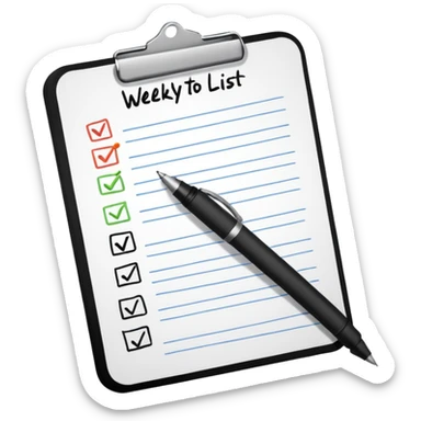 weekly to-do list sticker