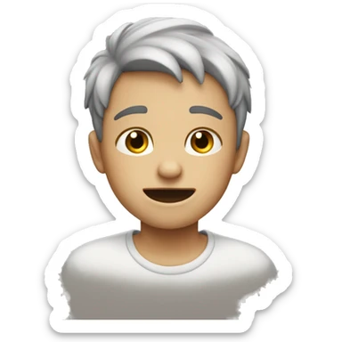 the boy who cried and laughed sticker