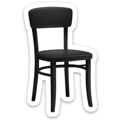 restaurant chair black sticker