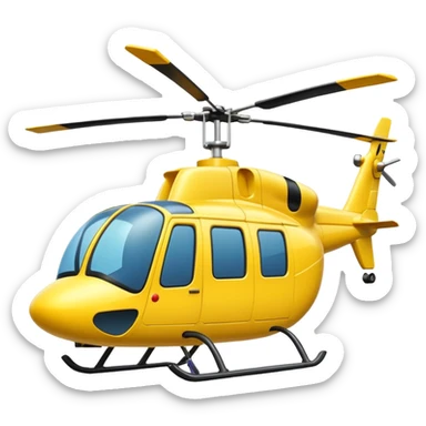 playful goofy helicopter with a tongue sticking out sticker
