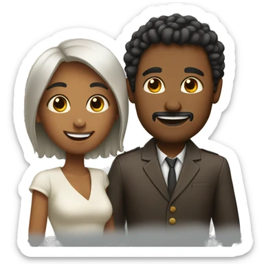 woman and man love sticker