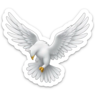 Right white wing sticker