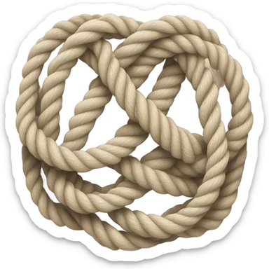 Tied rope sticker