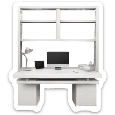 minimalist-clean-workspace-desk-with-grey-white-wood-colorway-front-view sticker