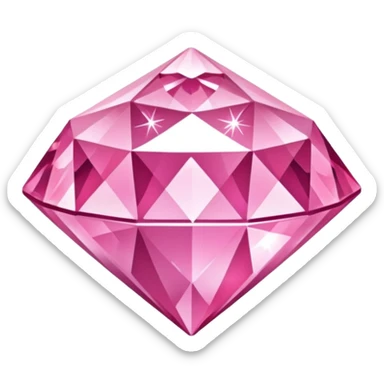 Pink glitter diamond sticker