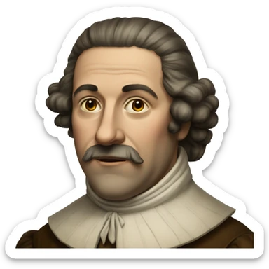 man from 1600s sticker