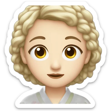 de olhos fechados, estilo japonês sticker