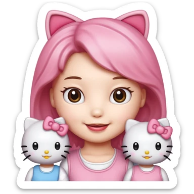 Hello Kitty. Avec ses ami sticker