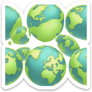 Globe meridians meridians sticker