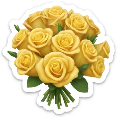 Yellow rose bouquet  sticker