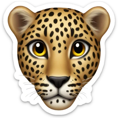 leopard heart  sticker