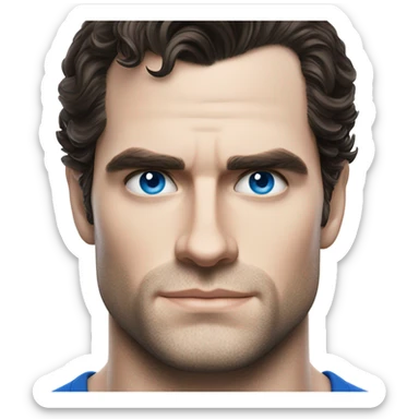 Henry cavill with blue eyes sticker