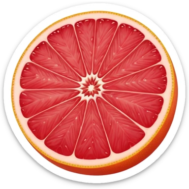 a whole grapefruit, simple, clear sticker