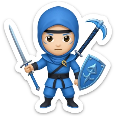 necesito un emoji ninja con el signo de acuario  sticker