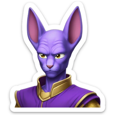 beerus skeptical sticker