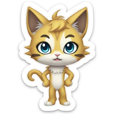 Catboy-Chibi-Sona-Shiny-Fakémon full body sticker