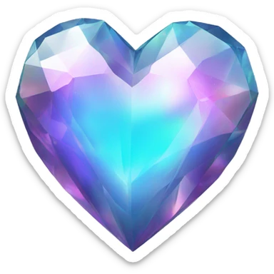 Crystal Iridescent Heart sticker
