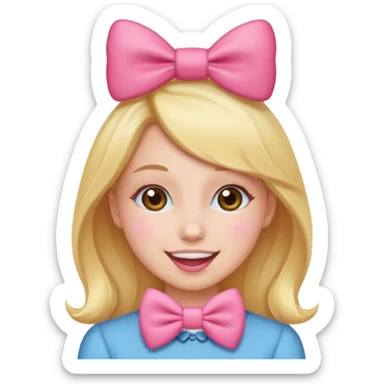 Can I have an emoji like this?😘 wearing a bow like this.🎀 sticker