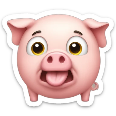 fart from farting pig sticker