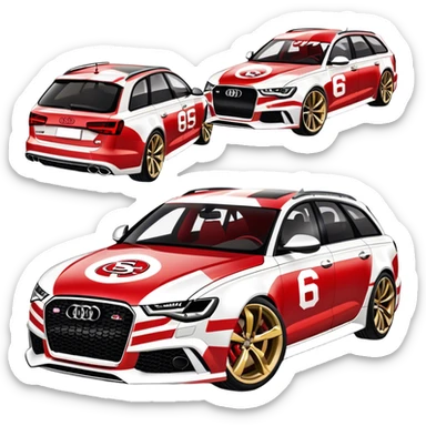 Audi rs6 with 49ers wrap sticker