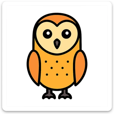 barn owl sticker