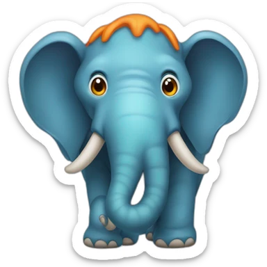 Little orange mammouth sticker