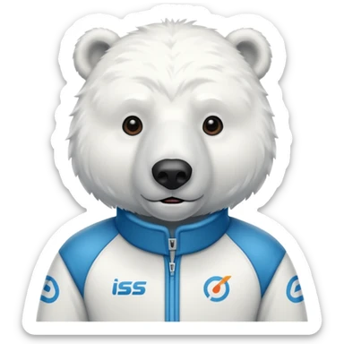 polar bear f1 driver  sticker