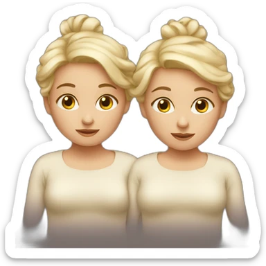 a woman having twins sticker