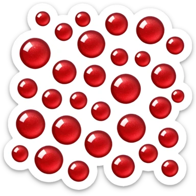 red glitter setor sticker