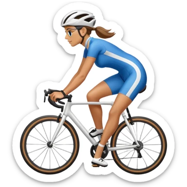 female  cycling sticker