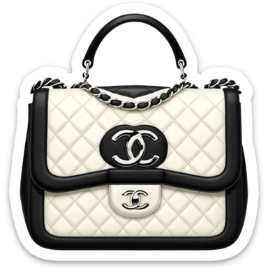 chanel white bag sticker