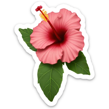 Hibiscus flower sticker