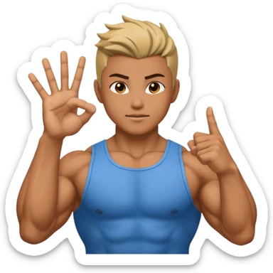 Emoji where sukuna is doing his domain handsign sticker