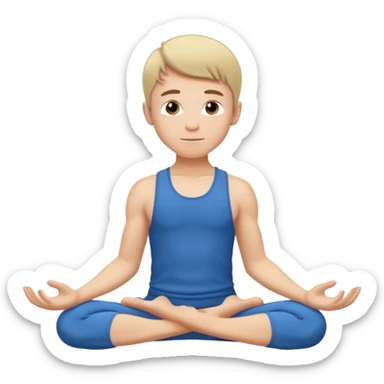 boy yoga pose sticker