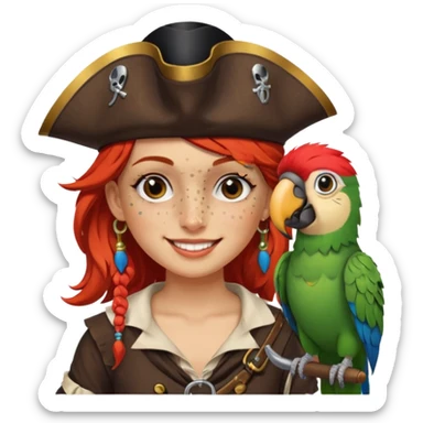 pirate and parrot😈👧🏻😏 sticker