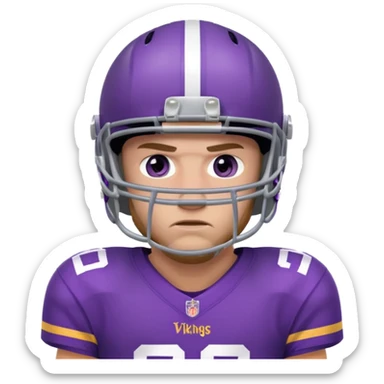 Sad Vikings football player  sticker
