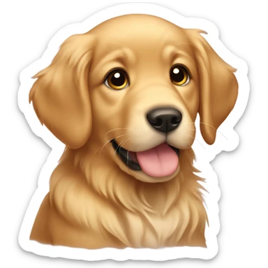 Golden retriever puppy sticker
