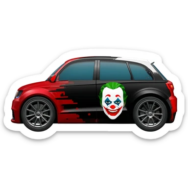 audi car joker sticker