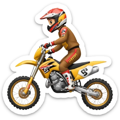 Faire une Roue arrière en moto cross sticker