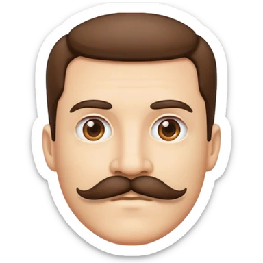 Personne avec une moustache  sticker