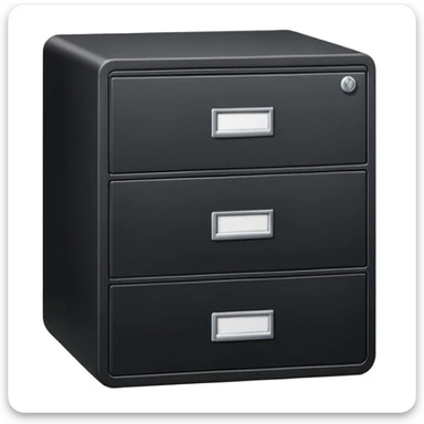 black filing cabinet archive sticker