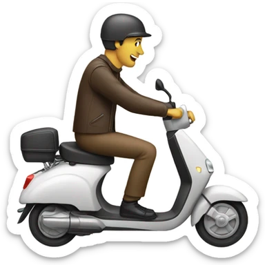 Riding e scooter  sticker