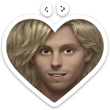 smiling blonde boy portrait sticker