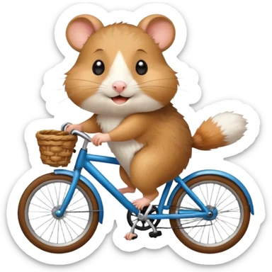 hamster cyclist sticker