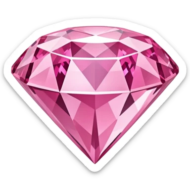pink diamond emoji, with sparkles sticker