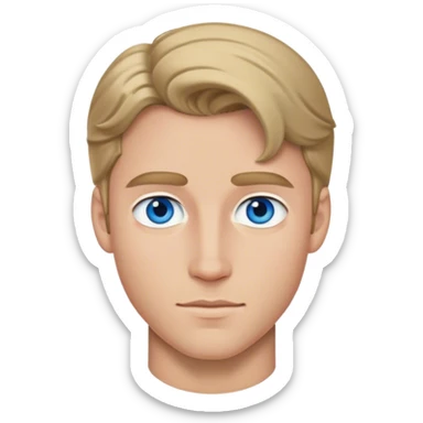 Prince Charming with blue eyes ad dark blonde hair sticker