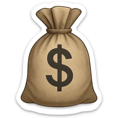 Money bag $  sticker