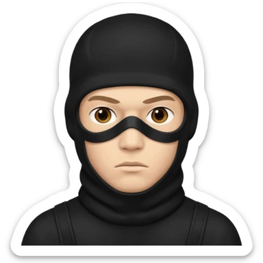 Peux tu me faire un gangster cagouler 🙏🏽  sticker